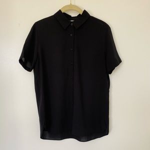 Uniqlo Short-Sleeve Rayon Blouse